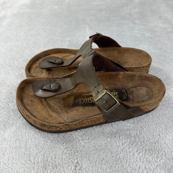 Birkenstock Gizeh Brown Leather Thong Sandals Women’s Size 35 EU - Picture 3 of 10